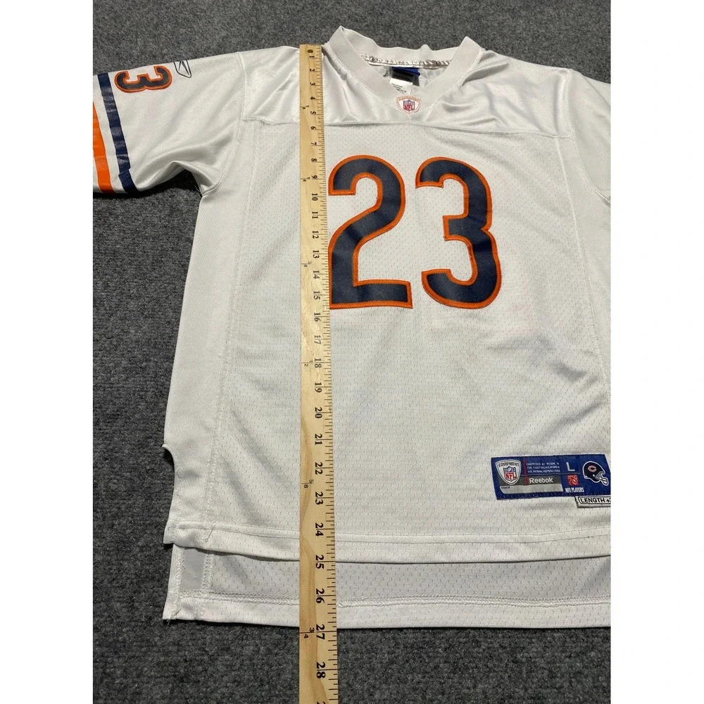 Vintage Devin Hester Chicago Bears Jersey Youth Large 14-16 White Reebok NFL 23